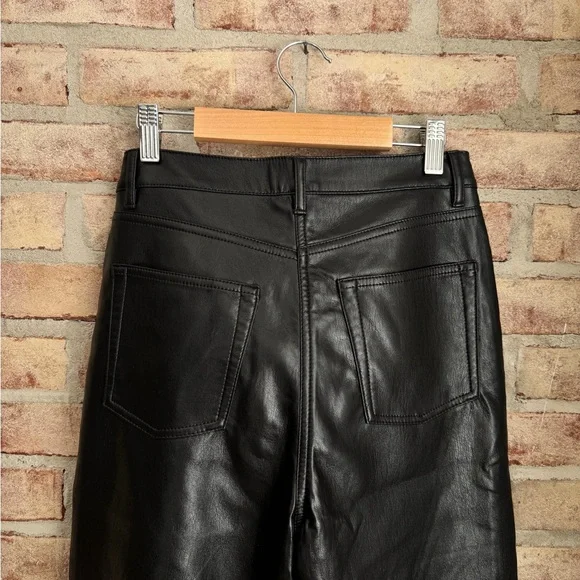 Aritzia Wilfred Melina Black Vegan Leather High Rise Pants - Picture 9 of 11